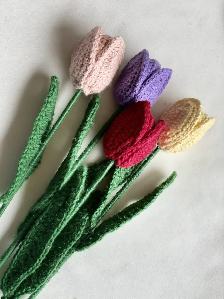Ownkoti Knitted Handmade Crochet Tulip